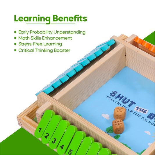 Shut The Box Dice Multiplayer Game for Kids & Adults