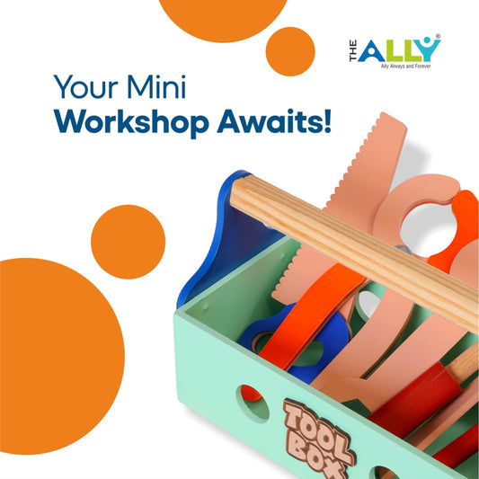 Wooden Tool Box Construction Kit Set Pretend Play Montessori Toy for Kids