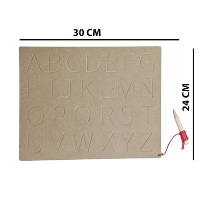 Wooden Tracing Board Capital & Small Alphabet Combo Set for Kids Early Learning