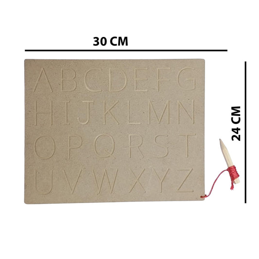 Wooden Tracing Board Capital & Small Alphabet Combo Set for Kids Early Learning