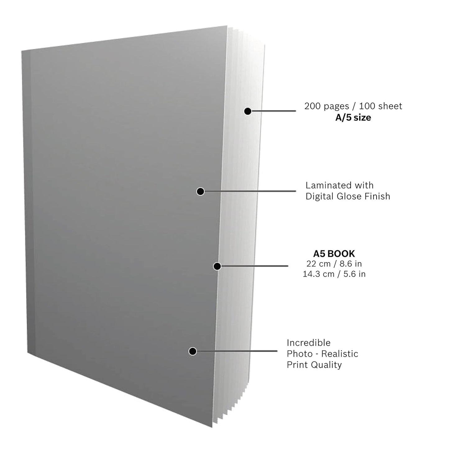 Diary Notebook A5 Size 80 GSM Ruled 200 Pages (Multicolour)
