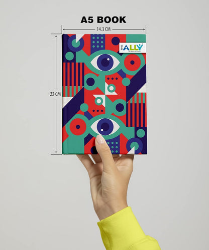 Diary Notebook A5 Size 80 GSM Ruled 200 Pages (Multicolor)