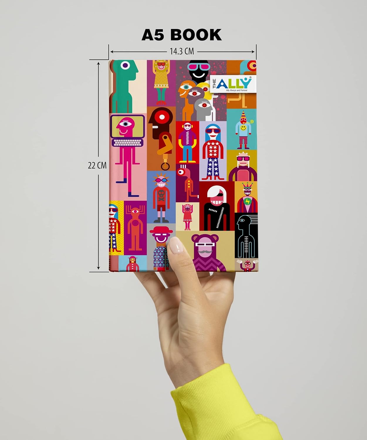 Diary Notebook A5 Size 80 GSM Ruled 200 Pages (Multicolour)