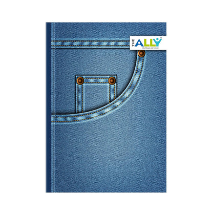 Diary Notebook A5 Size 80 GSM Ruled 200 Pages (Denim Blue)
