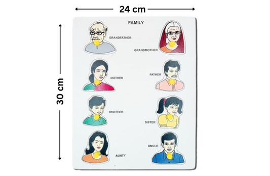 The Ally Wooden Puzzle Board, Educational Learning Toy for Kids (My Family)