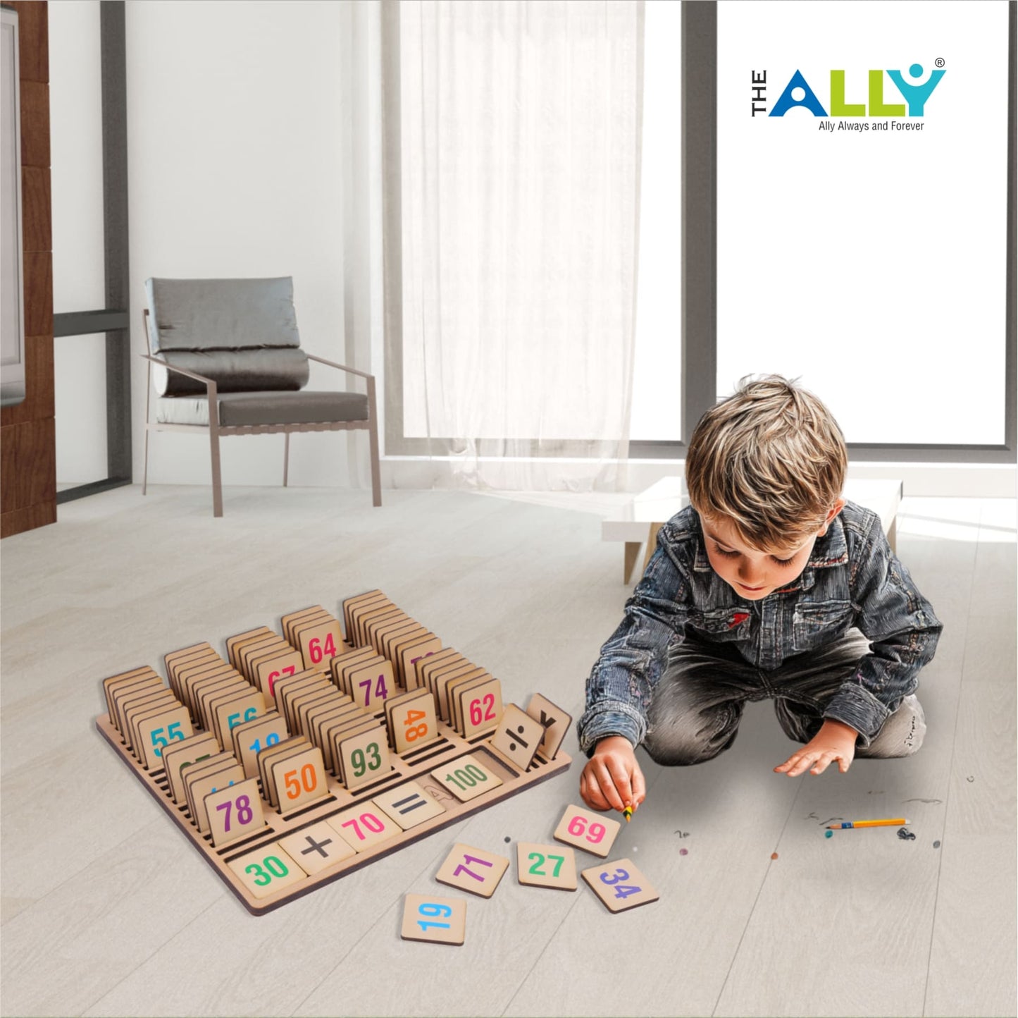 Wooden Educational Math Game for Kids Early Learning