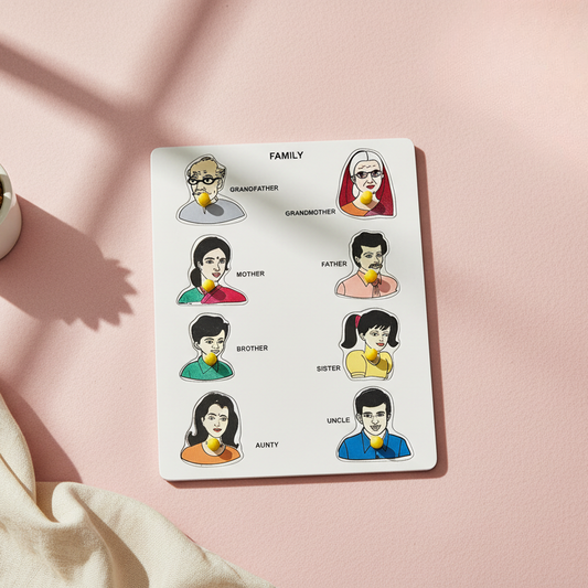 The Ally Wooden Puzzle Board, Educational Learning Toy for Kids (My Family)