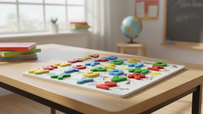 Wooden Alphabets with picture educational puzzle board for kids early learning